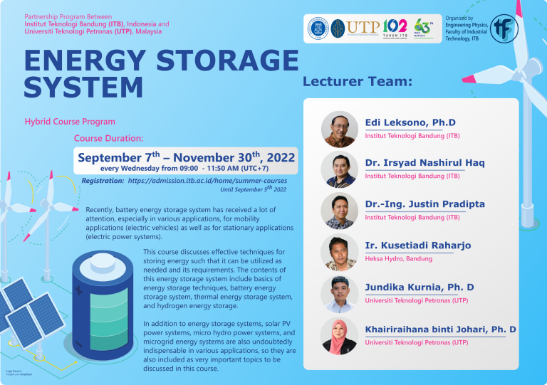 Energy Storage System International Virtual Course (IVC) Program